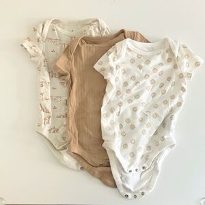 GAP BabyFirst Cotton Bodysuits, 3 pack